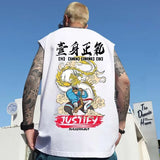 Vaporwave Melting smiley – New Cartoon Japanese Retro Print Sleeveless T Shirt Mens