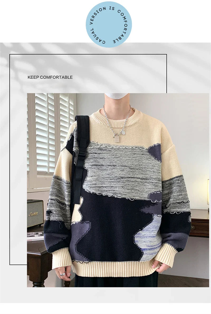 minimalist knit hoodie, photo-ready knit, unisex oversized techwear hoodie for men street style