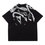 Y2k Tribal flame – Mens Y2K Tshirts Abstract Graffiti Graphic Tshirt Gothic Har
