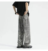 2024 goth tie dye corduroy pants mens autumn baggy wide leg straight casual trousers women drawstring hip hop y2k sweatpants unique joggers style 1362