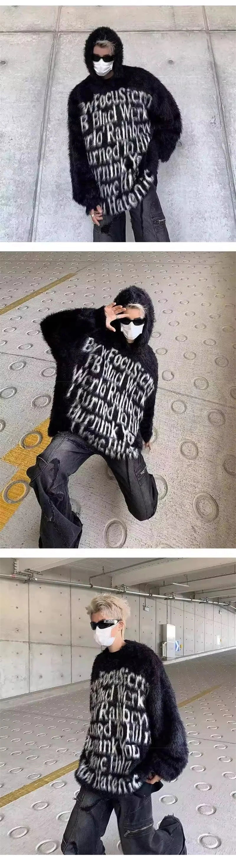 Oversized witchcraft hoodie with spellbook design