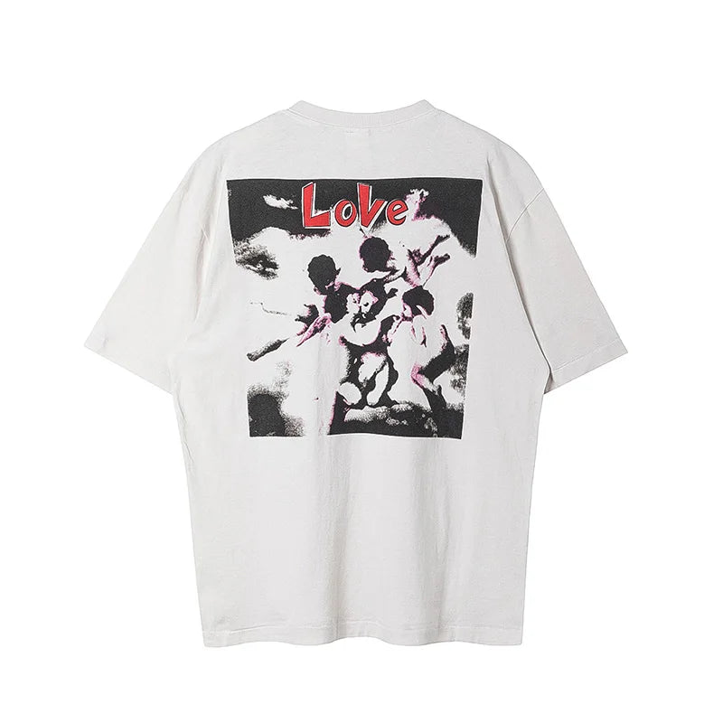 Vaporwave Streetwear – New Saint T Shirts Men Woman High Quality Casual Loose Angel – Urban Streetwear for Men & Women