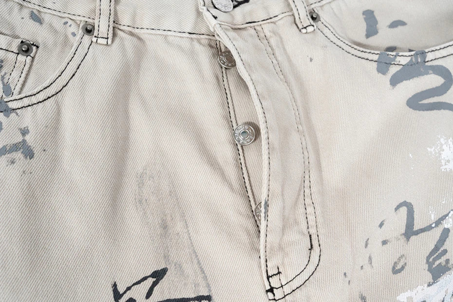 men hip hop baggy jeans graffiti printed loose straight denim pants dirty washed streetwear fashion jeans trousers white unique jeans style 573