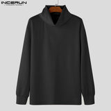Fashion Casual Style Tops Incerun New Mens Pile Collar Design Hoodies