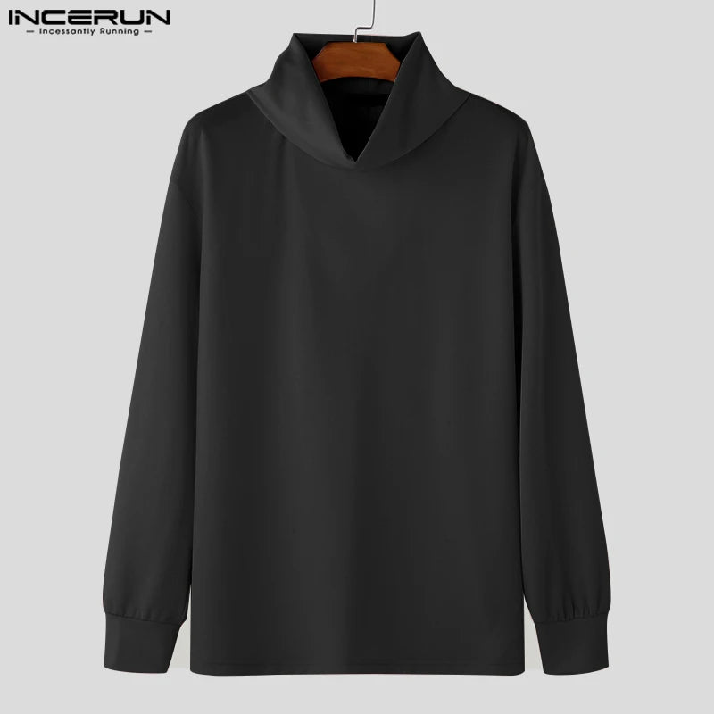 Fashion Casual Style Tops Incerun New Mens Pile Collar Design Hoodies