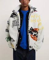 leather varsity coat, fall winter style, men's streetwear fashion, oversized urban jacket, high quality cold-weather coat