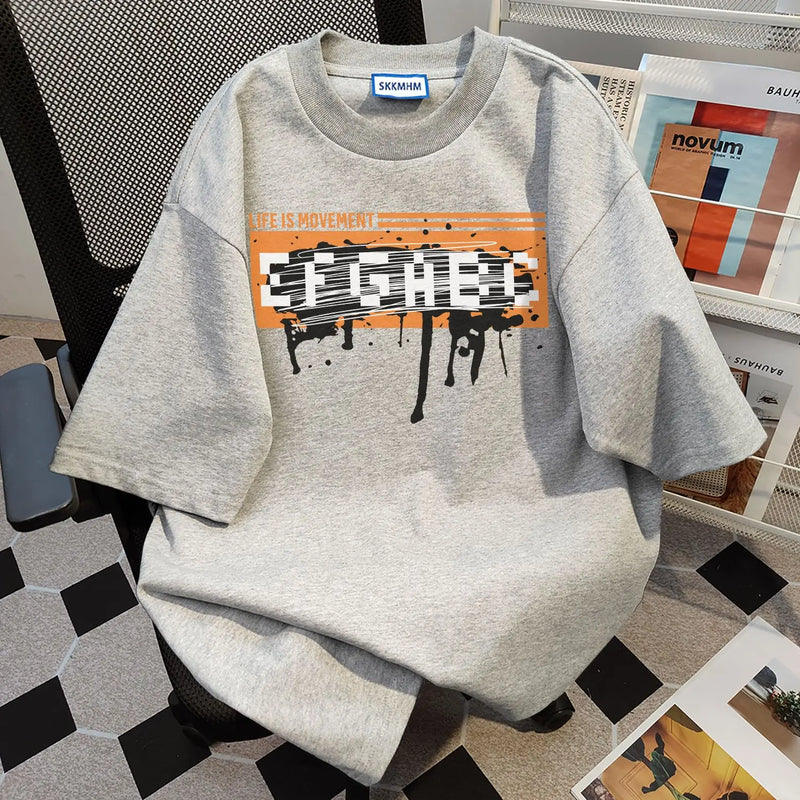 Trapwear Aesthetic piece – Summer Men And Women Hip Hop Trend Personalized Letter Print