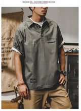Skatercore Graphic tee – American Retro Short Sleeve Cargo Polo T Shirt For Men Summe