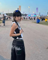 harajuku casual y2k shorts simplicity vintage baggy black jeans 2024 new denim short pants women sweatpants men clothing unique joggers style 4166