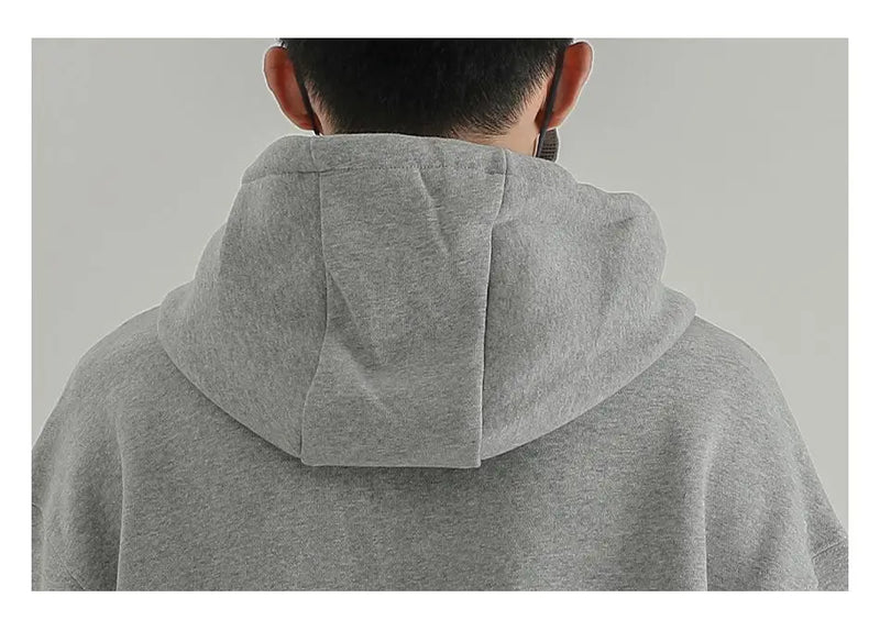 Fashionable Korean Personalized Hooded Sweatshirt Men's Letter Autumn and Winter Tops Japanese Casual Loose Pullover Jacket Tops