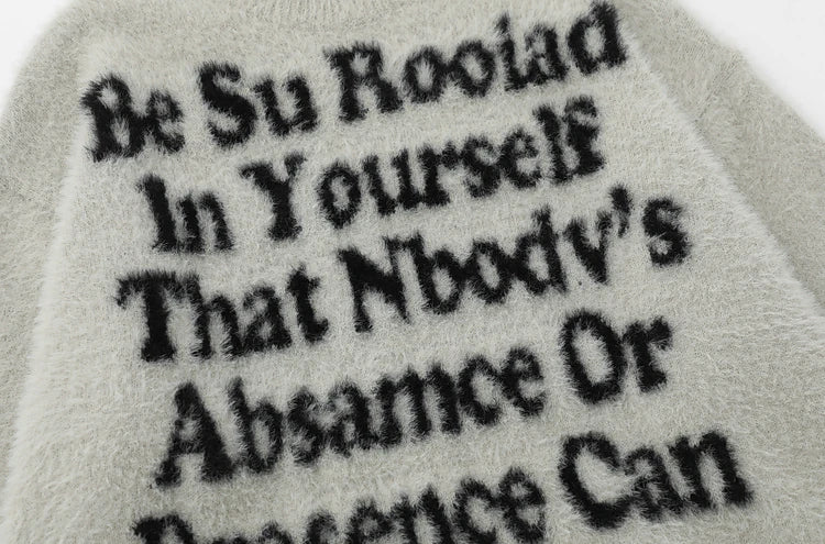 fashion knitted sweater mens winter o neck letters pullover streetwear unisex casual loose warm hairy sweaters jumper knitwear - oversized streetwear hoodie, anime inspired graphic hoodie, gothic aesthetic hoodie for winter