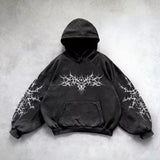 Street Y2K New Letter Patch Fleece Padded Warm Hoodie Women Harajuku C