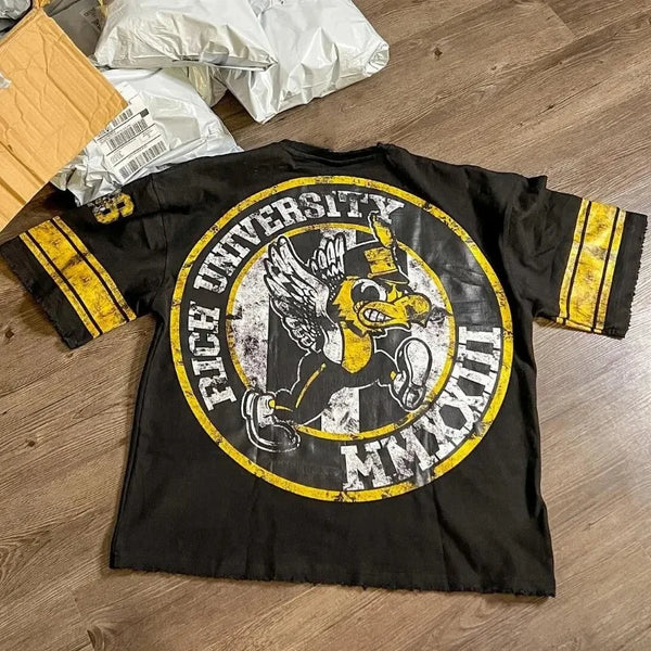 Cyberpunk Vintage t-shirt – American Summer Hip Hop Rock Clothing Men Y2K Harajuku High