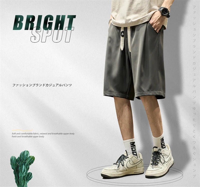 summer mens baggy casual shorts 2024 new y2k streetwear sweat short pants male sports fitness breathable basketball bermuda unique shorts style 3468
