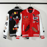 style high-street-color-block-graffiti-embroidery-baseball-jacket-mens-leather-sleeve-woolen-patchwork-stand-oversized-winter-coats high hip style material - hop graphic casual design quality wear everyday 3da11f unisex streetwear image fashion oversized urban print essential fit premium streetwear design ID bc644