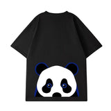 Skatercore Tribal flames – Funny Cartoon Panda Graphic Print Cotton T Shirt For Men Sum