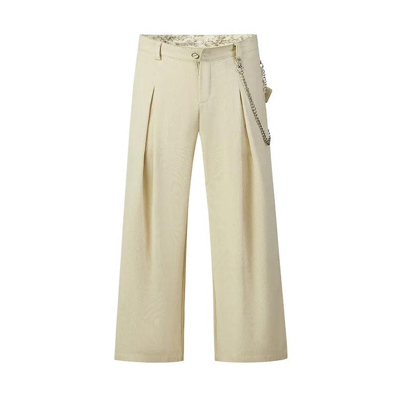 wide leg casual suit pants men japanese korean streetwear fashion loose cleanfit suit baggy pants cityboy long trousers unique default style 2169