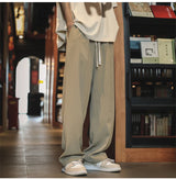 autumn mens sweatpants korean fashion sportswear drawstring wide leg straight track pants casual y2k streetwear baggy trousers unique joggers style 3293
