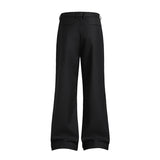 extended length edition men streetwear fashion hip hop vibe straight black pant casual business suit long pants trousers unique default style 1747