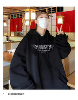 Y2K Vintage Rose Graphic Print Hoodies For Men Goth Fashion Streetwear Clothes Casual Fleece Hip Hop Loose Pullover Sweatshirts