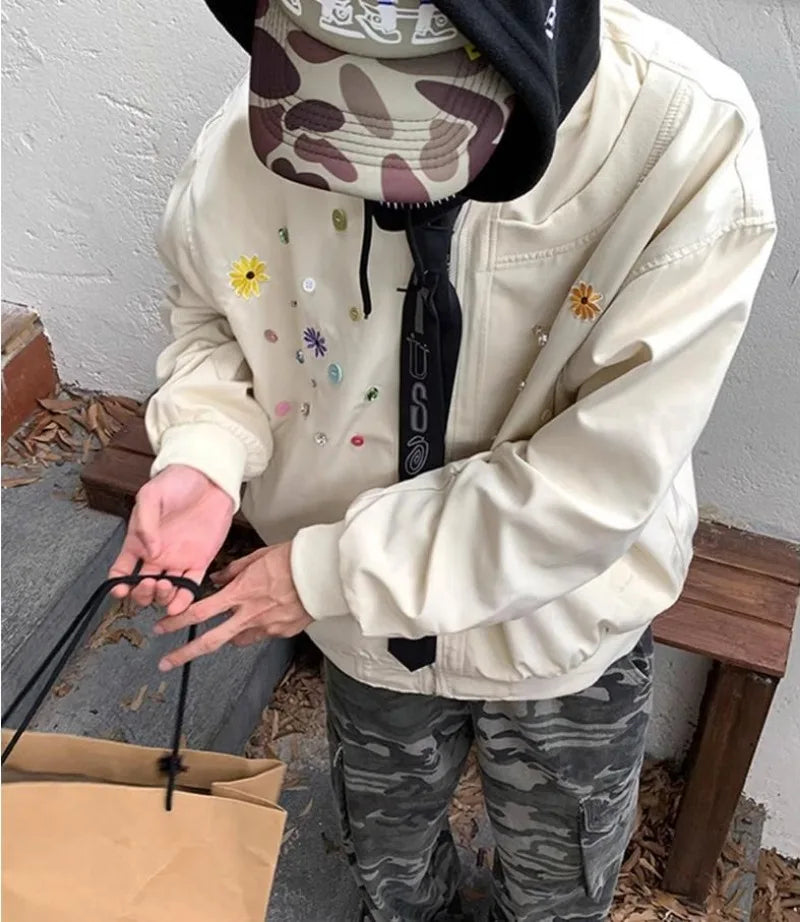 leather varsity jacket, fall winter fit, for men, fall streetwear outfit, oversized style, layered fashion, modern aesthetic, graphic detail