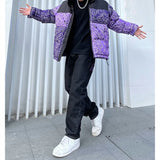 y2k retro sanskrit black jeans street casual pants punk male hip hop print loose harajuku mens straight pants ins hot sale unique jeans style 4769