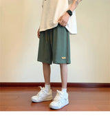 summer running baggy y2k shorts for men casual gym sport short pants threaded solid drawstring basketball bermuda masculina unique shorts style 3538