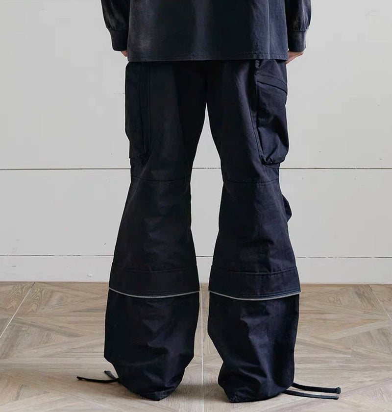 functional multi pockets overalls pantalones hombre baggy mens black cargo pants y2k streetwear loose baggy trousers oversized military streetwear pants