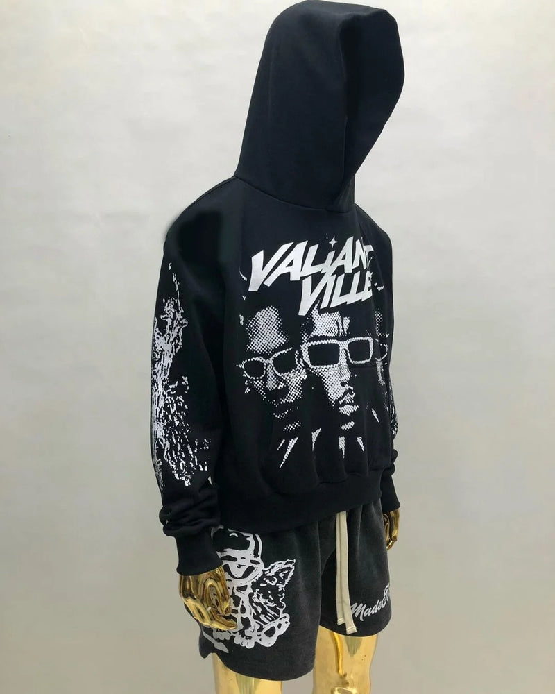Y2K Women's Clothing Sweatshirt Pullover Long Sleeve Halloween Christmas Top Hip Hop Rap Dress Dark Skeleton Oversize Streetwear