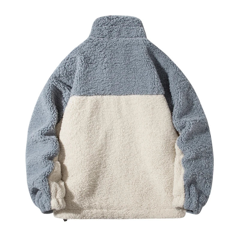winter fleece faux fur parkas fashion warm women lambswool coat high street couple streetwear oversize jacket for men blue ph - variant style 7b49db for streetwear fashion
