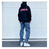 washed distressed denim sweatpant cashew flower patchwork oversized splice buckle jogging jeans casual button baggy men clothing unique joggers style 4358