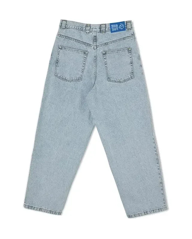 retro blue hip hop big boy jeans y2k pants streetwear gothic cartoon embroidery baggy jeans punk rock high waist wide trouser unique jeans style 4658