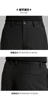 extended length edition men streetwear fashion hip hop vibe straight black pant casual business suit long pants trousers unique default style 1753