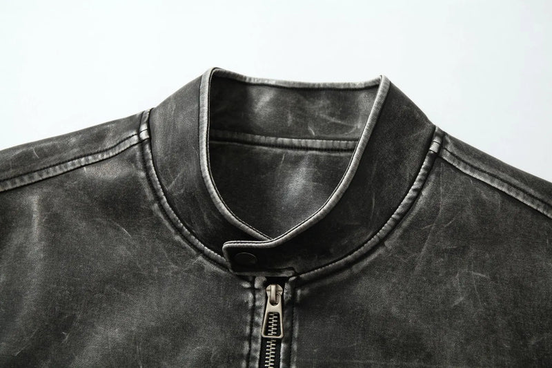 leather varsity coat, fall winter style, men's streetwear fashion, oversized urban jacket, high quality cold-weather coat