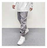 hip hop loose fit elastic waist pants fashion paisy ankle pants mens casual letter embroidery drewstring sportwear pants joggers unique joggers style 3513