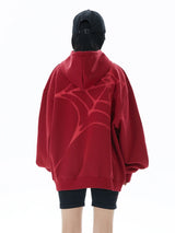 vaporwave melting smiley featuring fashion spider web printed hoodies unisex hip hop y2k sweatshirt streetwear mens casual hooded autumn warm loose tops hoodies