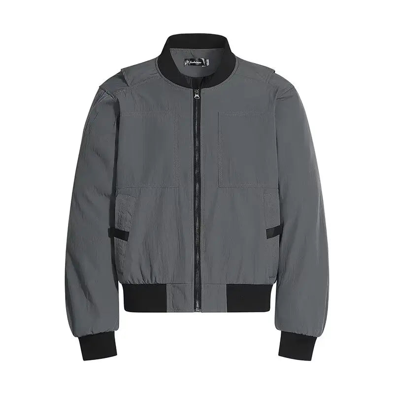 leather varsity jacket, cold weather layer, hip hop