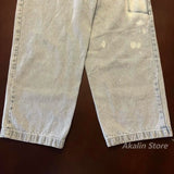 vintage big boy embroidery denim shorts hot sell men y2k basketball skate harajuku men streetwear baggy jeans men clothing unique jeans style 4831