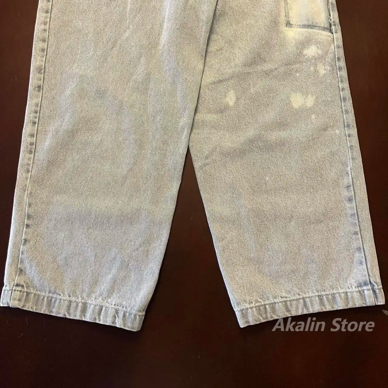 vintage big boy embroidery denim shorts hot sell men y2k basketball skate harajuku men streetwear baggy jeans men clothing unique jeans style 4831