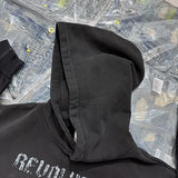 Hardcore skate hoodie with rebellious energy design