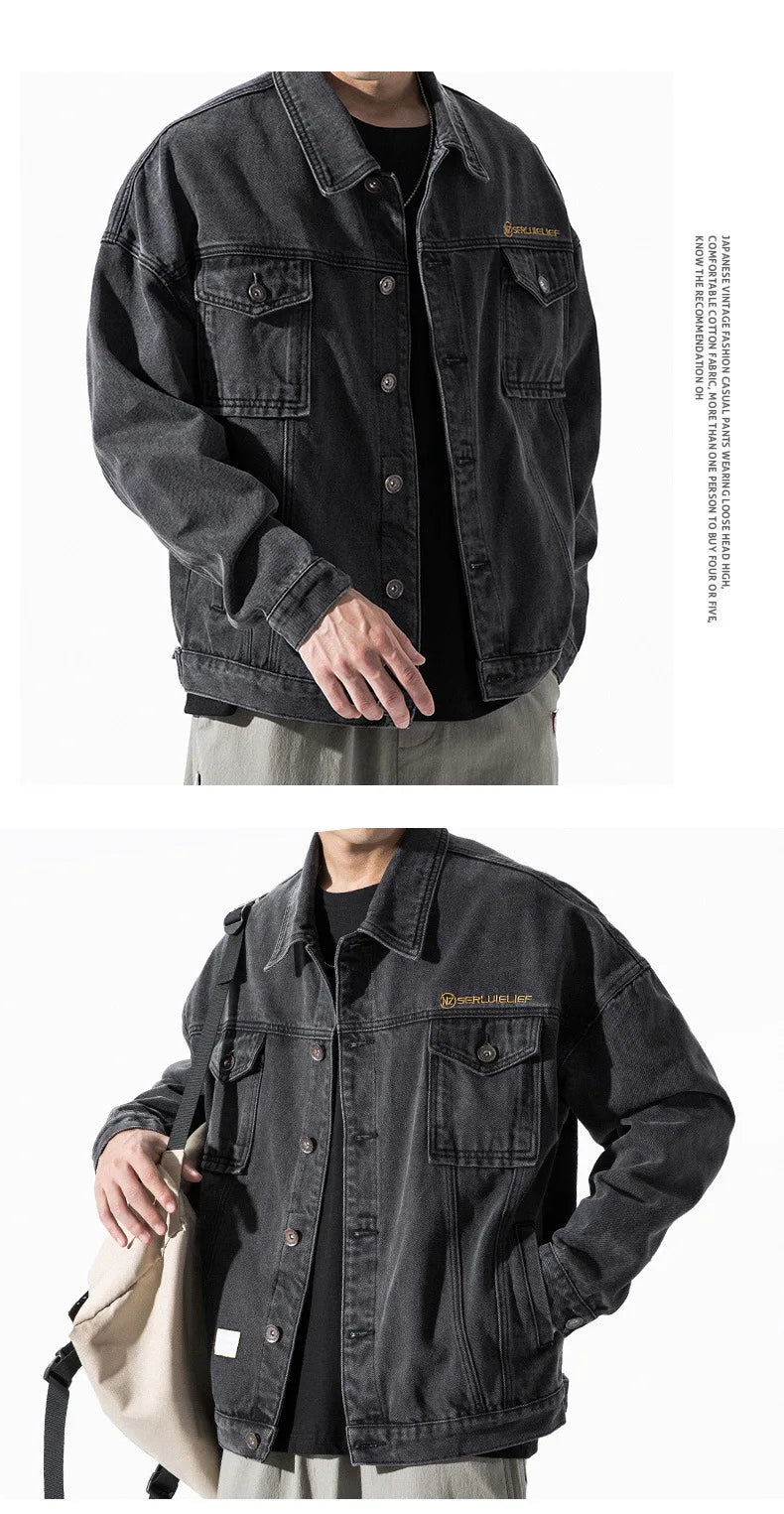Retro Baseball Jacket for Men Cold Weather Jacket