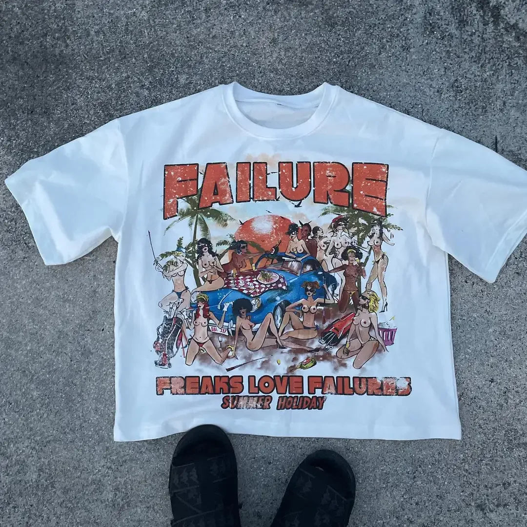 Harajuku Anime panel – Harajuku Streetwear American Hiphop Graphic T Shirts Print O