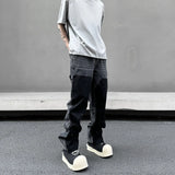retro washed denim mens jeans pants fashion graffiti patchwork loose biker black jeans streetwear hip hop casual straight pants unique jeans style 5252