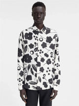 24ss New Retro Vintage Digital direct spray cherry print High-Street Casual long sleeved shirt