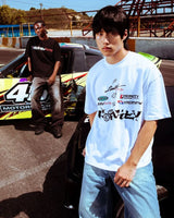 Trapwear Graphic tee – European And American New Racing Letter Printed Oversized Sh
