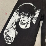 harajuku y2k baggy jeans the winged dragon of ra print wide leg denim pants popular anime jeans streetwear trouser men clothing unique jeans style 5717