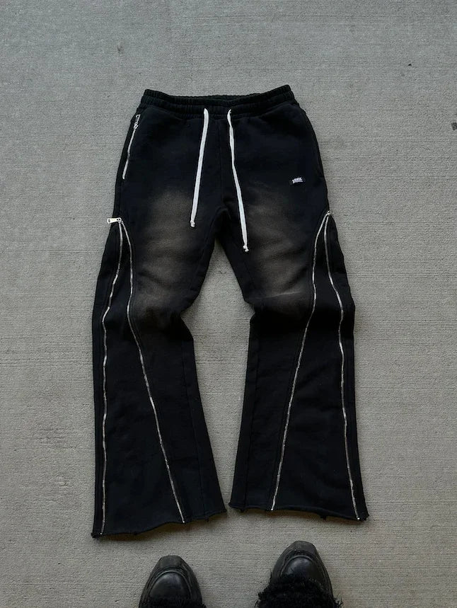 baggy casual y2k pants retro hip hop zipper cargo pants sweatpants men women harajuku letter joggers women trousers streetwear unique joggers style 878