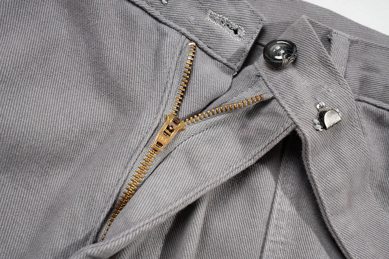 streetwear big pockets sashes pleated baggy jeans for men and women washed straight casual cargo pants oversize denim trousers 1 unique cargo style 77