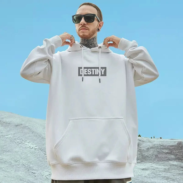 Autumn Loose Pullovers Men Women Destiny Letter Print Hoodies Oversize