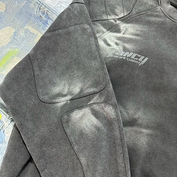 grunge pullover streetwear, modern knitwear, cozy fashion fit, stylish street outfit, modern aesthetic appeal